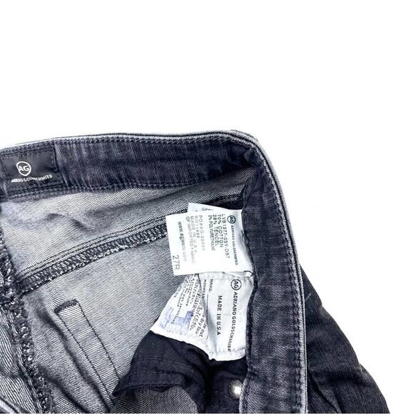 AG Adriano Goldschmied The Stevie Ankle Black Distressed Denim Jeans - Picture 4 of 5